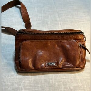 Spikes And Sparrow Brown Leather Belt Bag